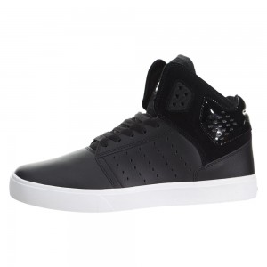 Adidasi Skate Barbati Supra Atom Negrii | IEGLC4612