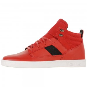 Adidasi Skate Barbati Supra Bandit Mid-High Rosii | ZRMOA2641