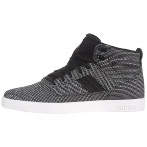 Adidasi Skate Barbati Supra Bandit Negrii Albi | GDZKQ6148