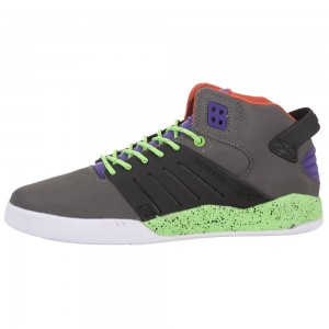 Adidasi Skate Barbati Supra SkyTop III Gri Negrii | KMRDE5062