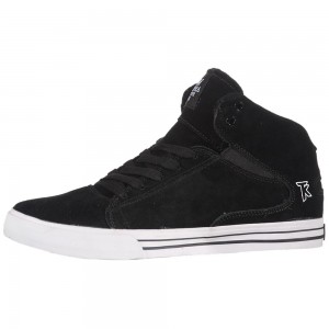 Adidasi Skate Barbati Supra Society Mid-High Negrii | WGXSA5793