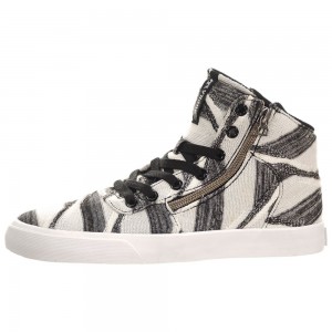 Adidasi Skate Dama Supra Cuttler Albastri Albi | NEOAD5674