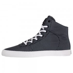 Adidasi Skate Dama Supra Cuttler Negrii Albi | IYTCW1489