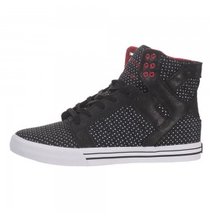 Inalti Dama Supra SkyTop Negrii Albi | VGAOT3028