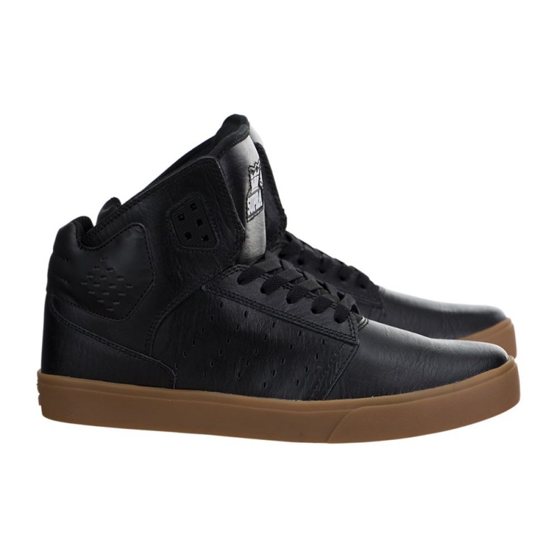 Adidasi Skate Barbati Supra Atom Negrii | MXIPD2156