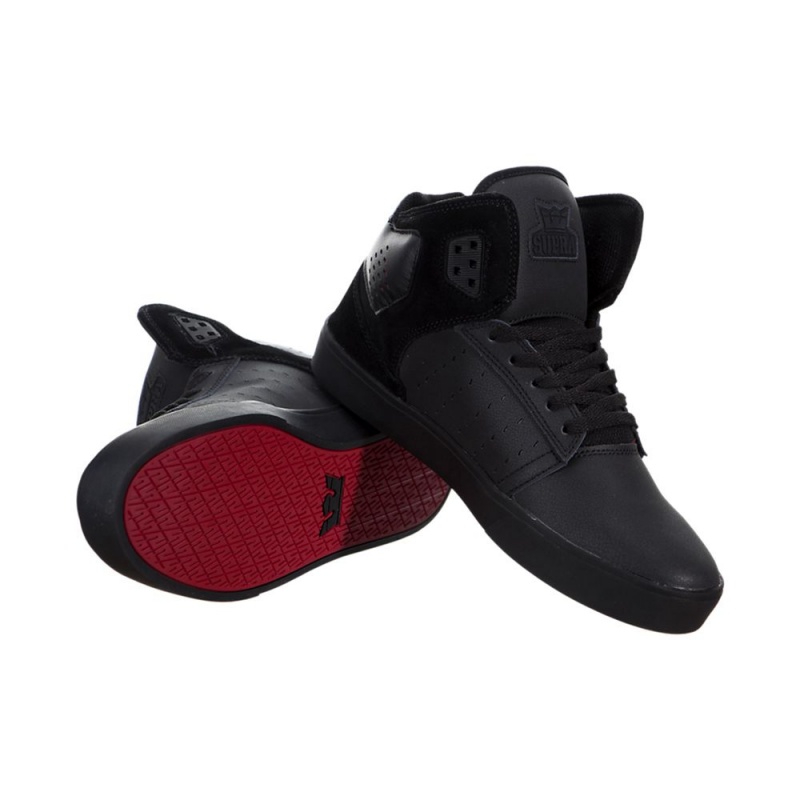 Adidasi Skate Barbati Supra Atom Negrii | OFIUQ6405