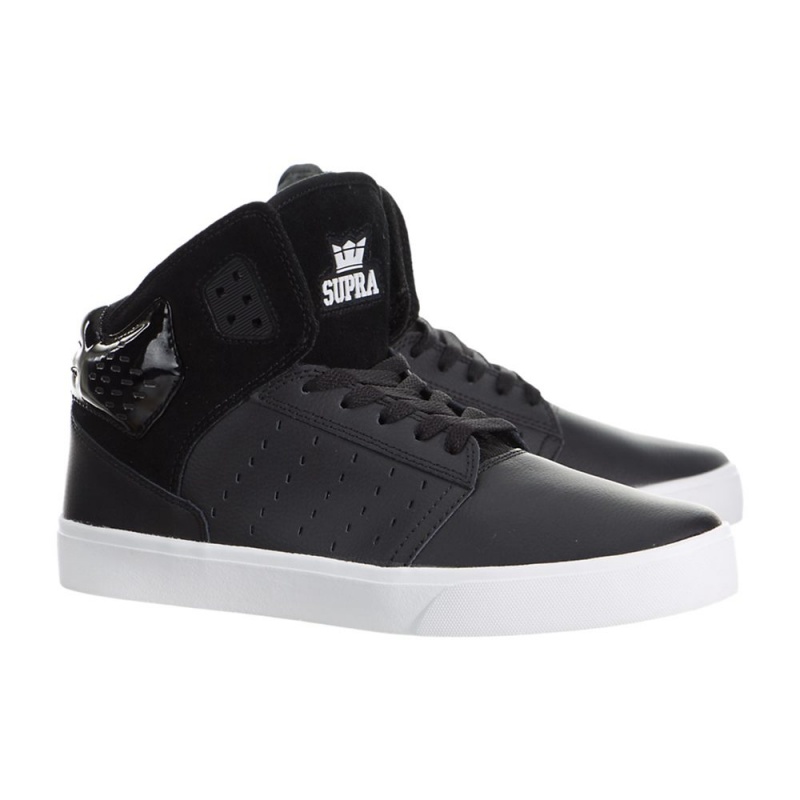 Adidasi Skate Barbati Supra Atom Negrii | IEGLC4612