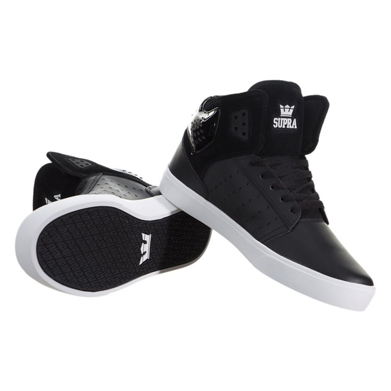 Adidasi Skate Barbati Supra Atom Negrii | IEGLC4612