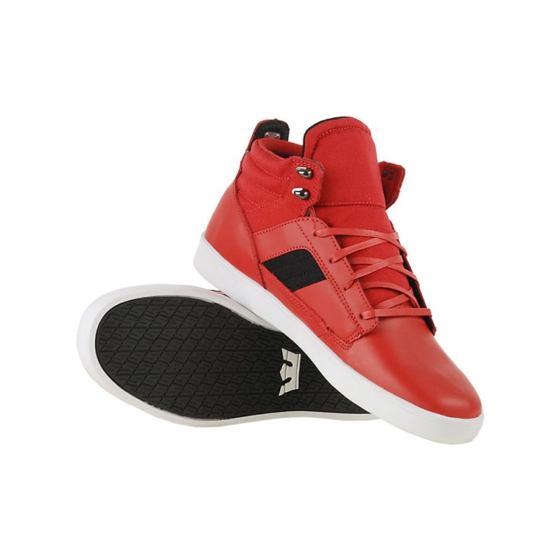 Adidasi Skate Barbati Supra Bandit Mid-High Rosii | ZRMOA2641