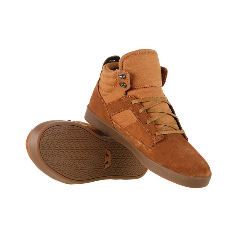 Adidasi Skate Barbati Supra Bandit Mid-High Maro | ZTEUX6210