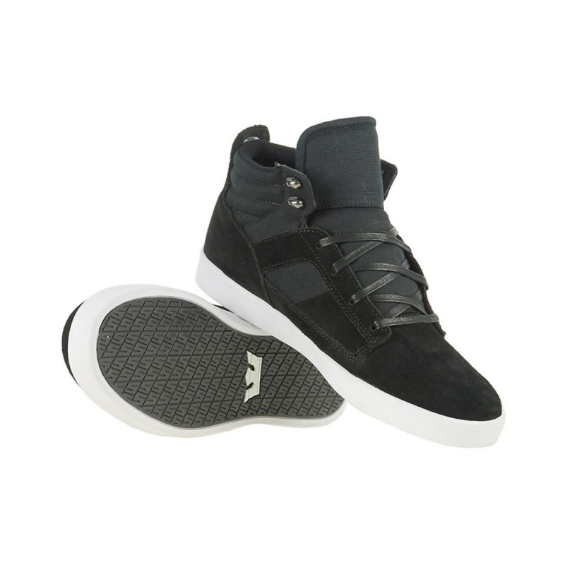 Adidasi Skate Barbati Supra Bandit Mid-High Negrii | GISLV6785