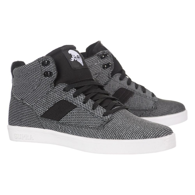 Adidasi Skate Barbati Supra Bandit Negrii Albi | GDZKQ6148