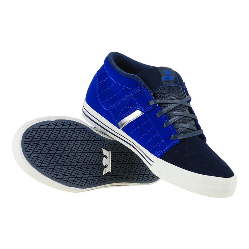 Adidasi Skate Barbati Supra EE Diablo 1.5 Negrii Albastri | KBWZA9462