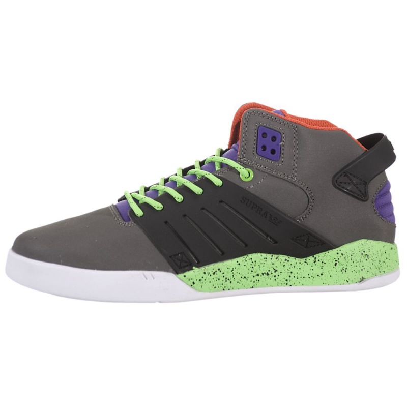 Adidasi Skate Barbati Supra SkyTop III Gri Negrii | KMRDE5062