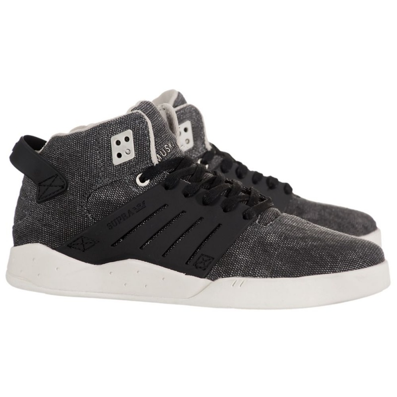 Adidasi Skate Barbati Supra SkyTop III Gri Negrii | SJTZM9407