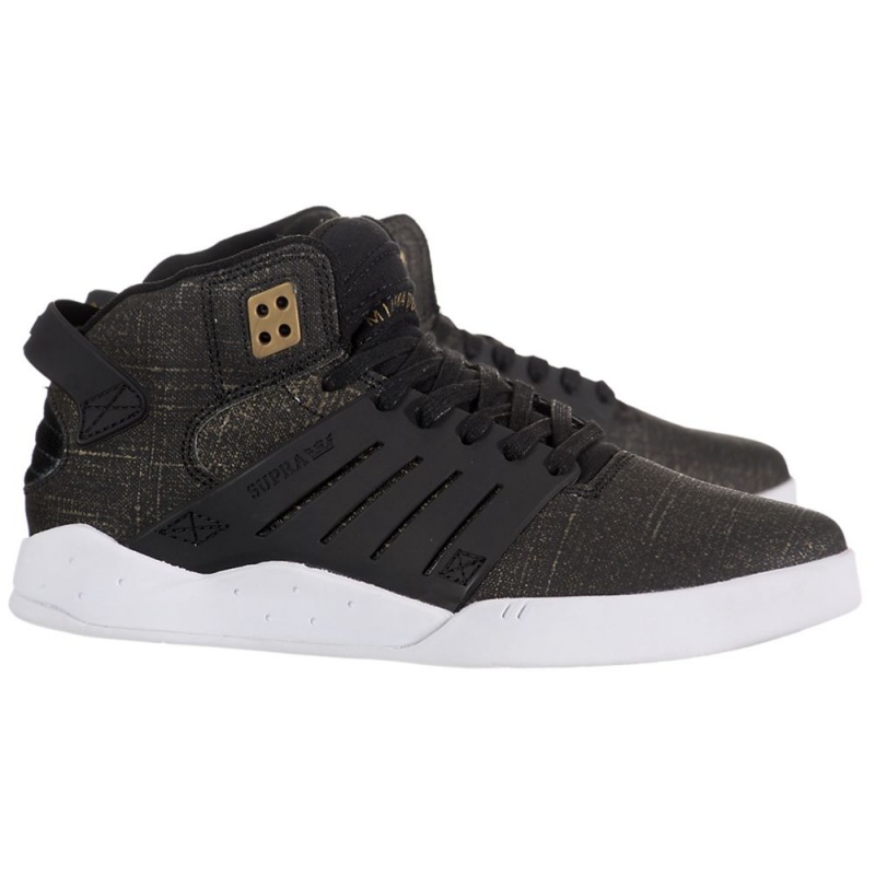 Adidasi Skate Barbati Supra SkyTop III Negrii | EVCZT9601