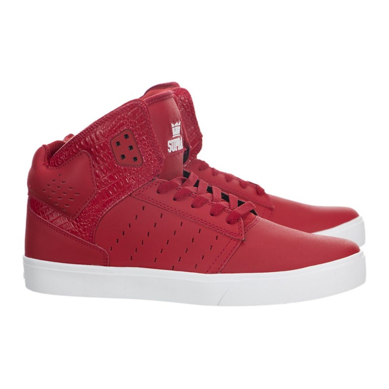 Adidasi Skate Dama Supra Atom Rosii | VRAFU7530