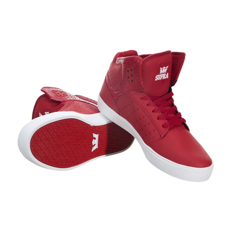 Adidasi Skate Dama Supra Atom Rosii | VRAFU7530