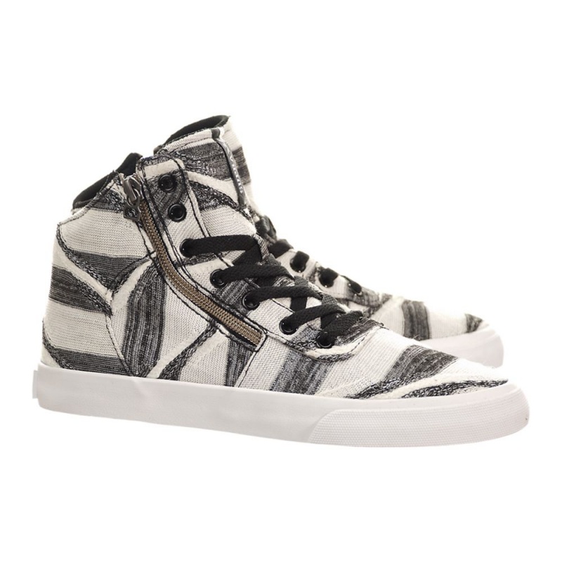 Adidasi Skate Dama Supra Cuttler Albastri Albi | NEOAD5674