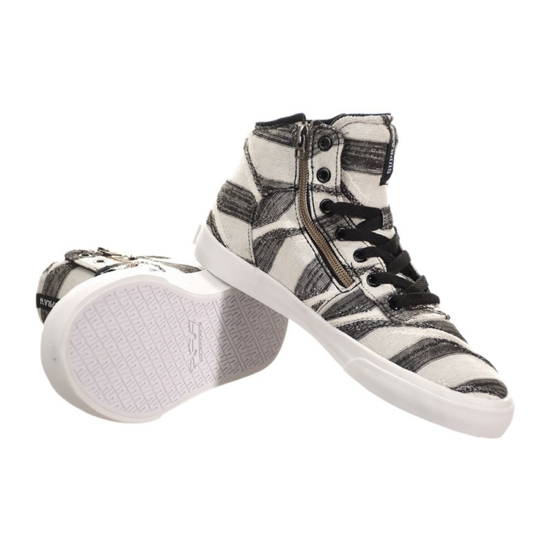 Adidasi Skate Dama Supra Cuttler Albastri Albi | NEOAD5674