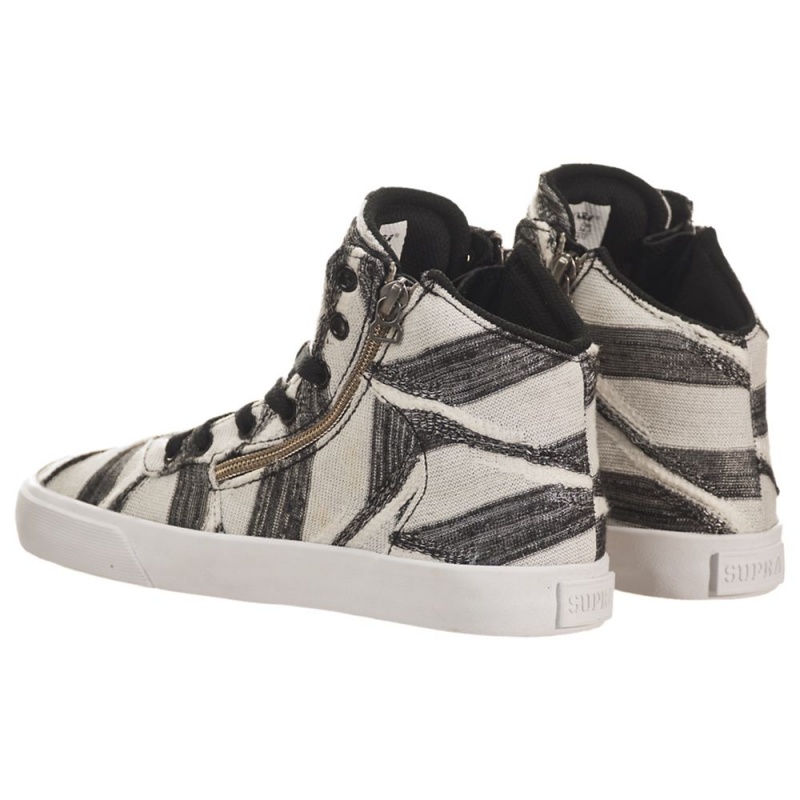 Adidasi Skate Dama Supra Cuttler Albastri Albi | NEOAD5674