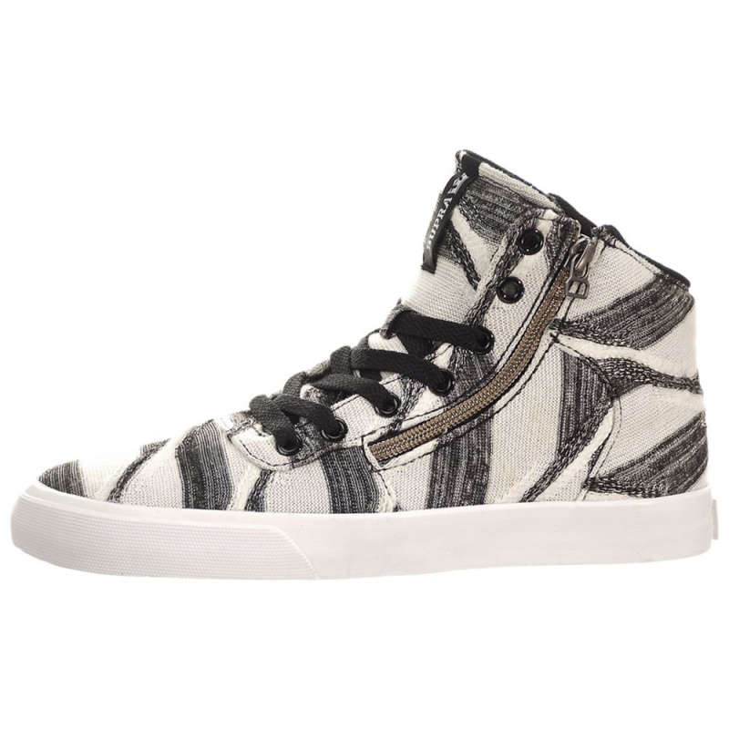 Adidasi Skate Dama Supra Cuttler Albastri Albi | NEOAD5674