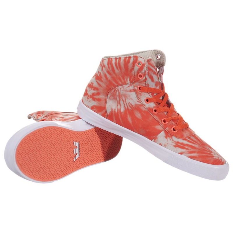 Adidasi Skate Dama Supra Cuttler Portocalii | SFLPJ1784