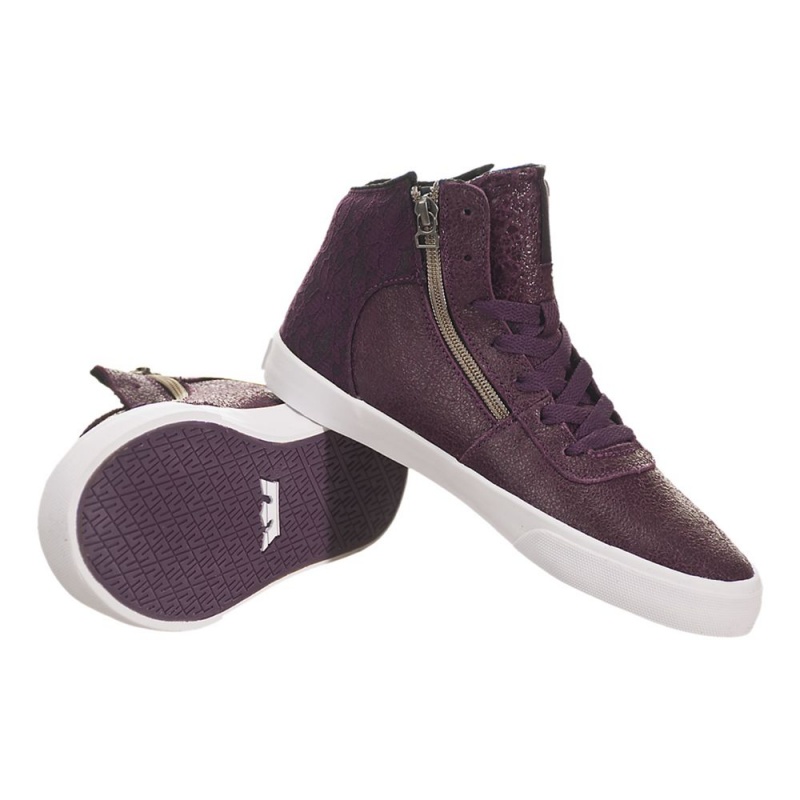 Adidasi Skate Dama Supra Cuttler Violet | FCMRQ3581