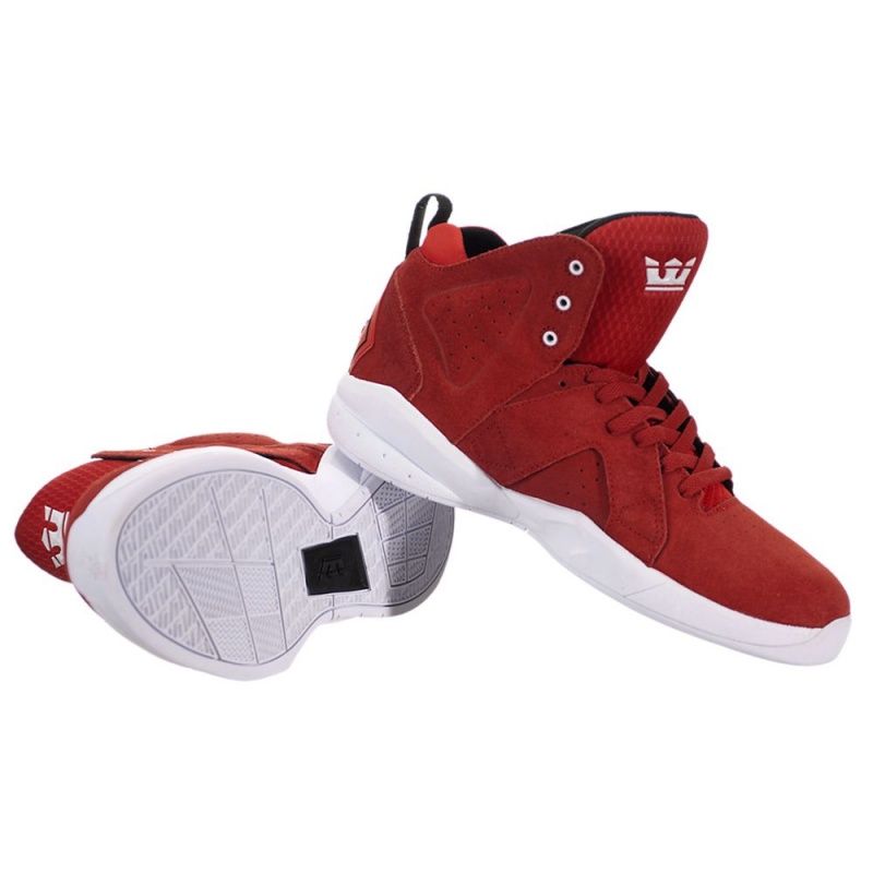 Adidasi Skate Dama Supra Magazine Rosii | KJPOL9805