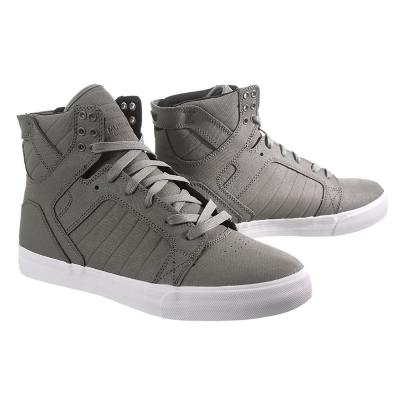 Inalti Barbati Supra SkyTop Gri | OMNFH8690