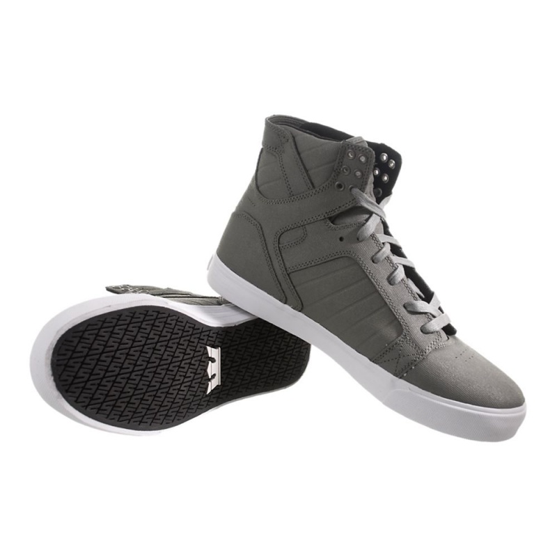 Inalti Barbati Supra SkyTop Gri | OMNFH8690