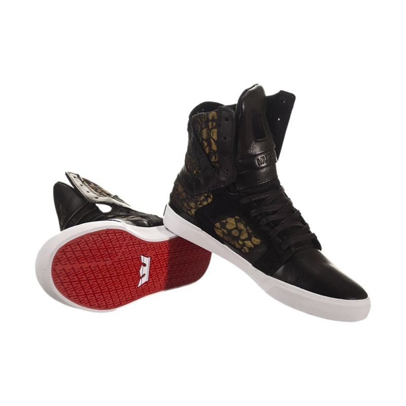 Inalti Barbati Supra SkyTop II Negrii Aurii | EUWCJ5142