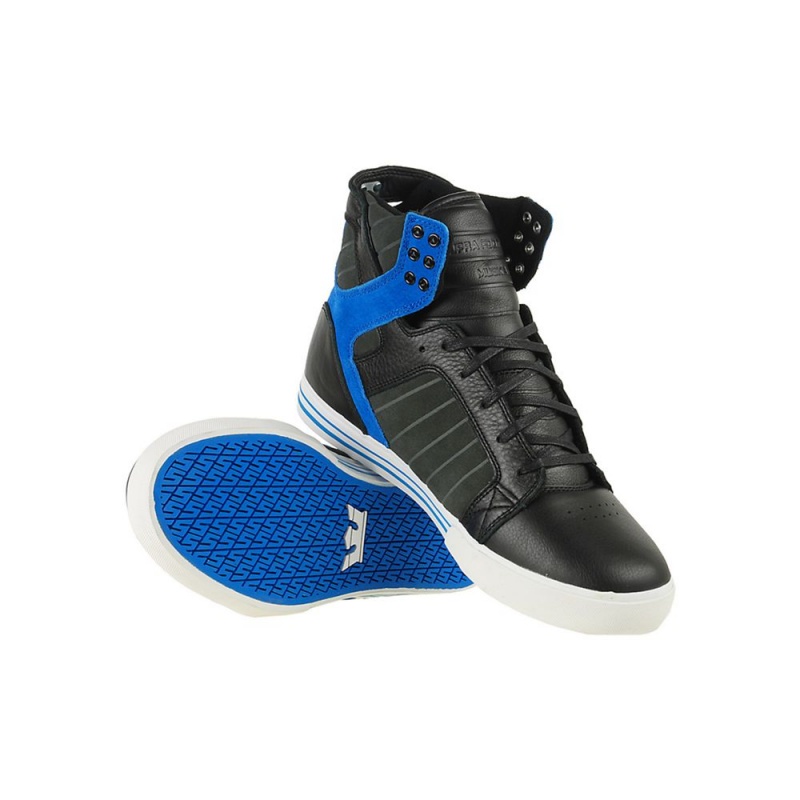 Inalti Barbati Supra SkyTop Negrii Albastri | IHSXP2649