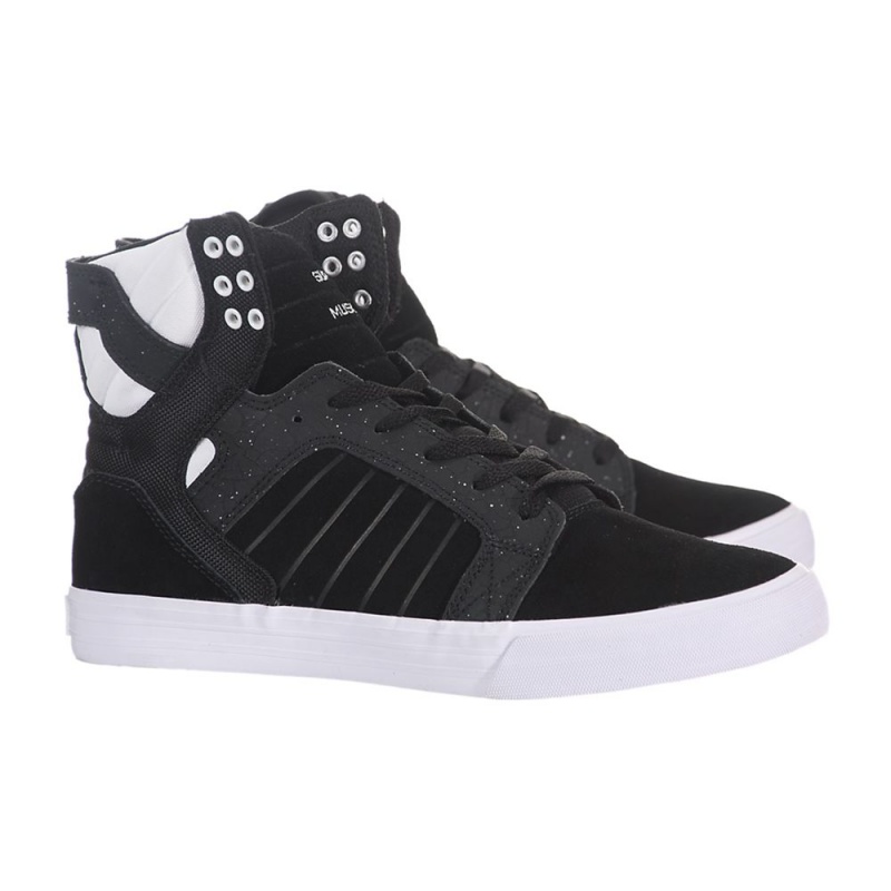 Inalti Barbati Supra SkyTop Negrii Albi | FQTKI2697