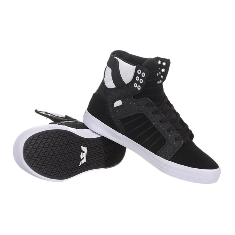 Inalti Barbati Supra SkyTop Negrii Albi | FQTKI2697