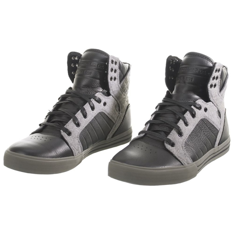 Inalti Barbati Supra SkyTop Negrii Gri | DMSWU4198