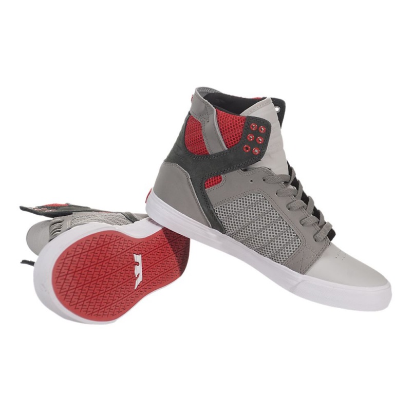 Inalti Dama Supra SkyTop Gri Rosii | VASFK4530